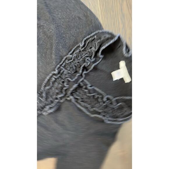 Marina Rinaldi Silk & Cashmere Wrap Cardigan Sweater Ruffle L - Picture 3 of 4